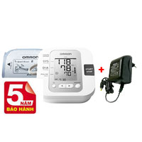 Combo máy đo huyết áp bắp tay JP01+ Bộ đổi điện Adapter Omron Nhật Bản